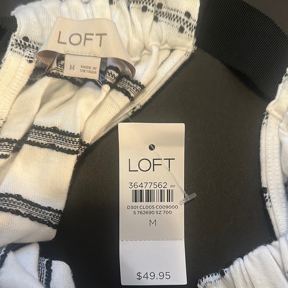 Women's White and Black Striped Top - Picture 4 of 5